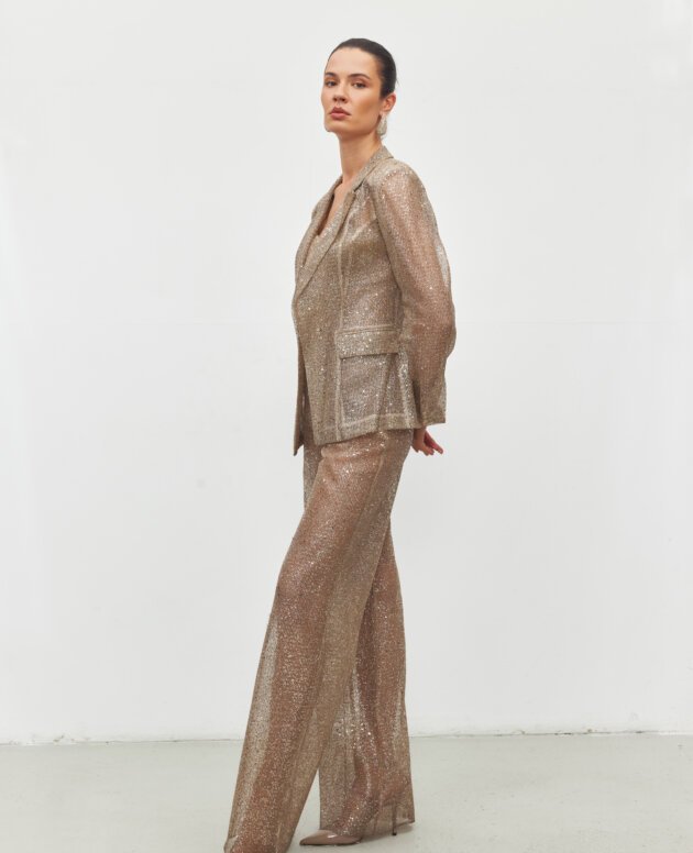 Sophia Orta Transparan Uzun Ceket