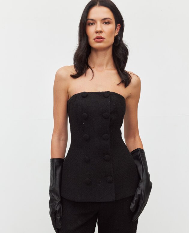 Cecil Chanel Kumaş Korse Üst